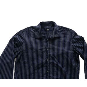 Hugo‎ Boss Men’s XL Button Down Black & Blue Long Sleeve Shirt